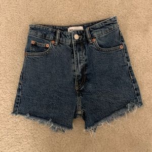 Zara dark wash denim shorts